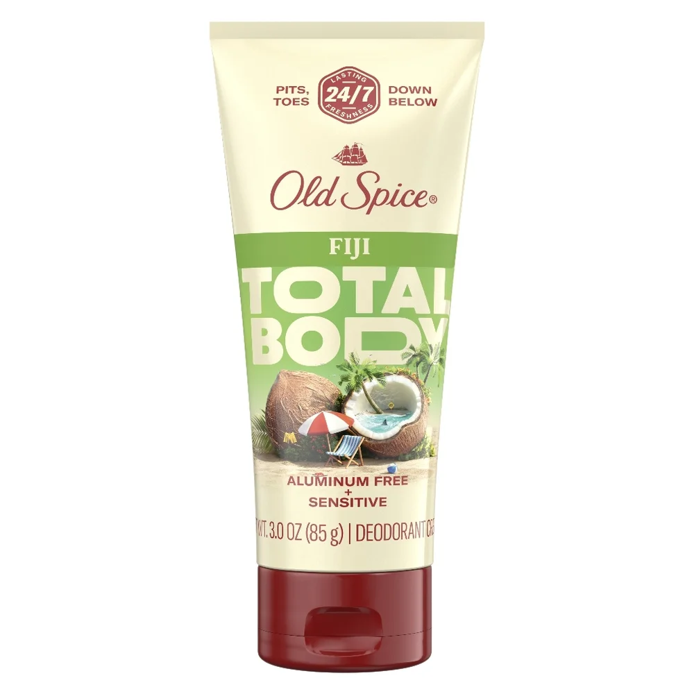 🍒 5/$20 new Old Spice Total Body Mens Deodorant Cream Antiperspirant Fiji Scent